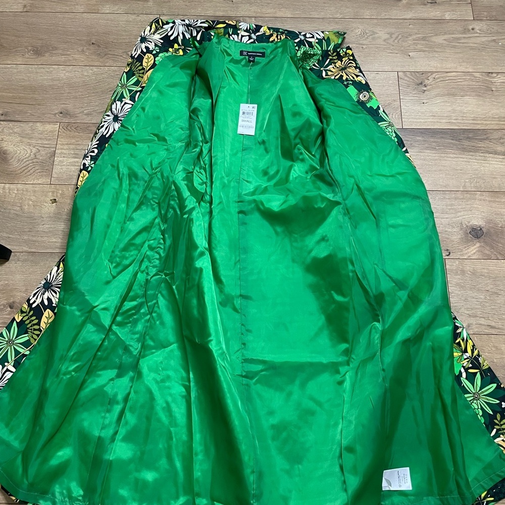 INC International Concepts Floral Trench Coat Belted Long Jacket NWT Size S - Picture 6 of 15